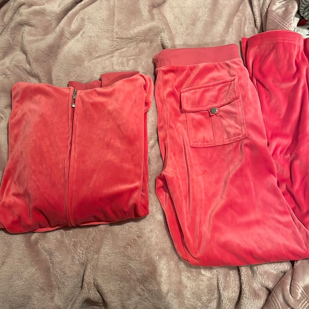 Pink track suit